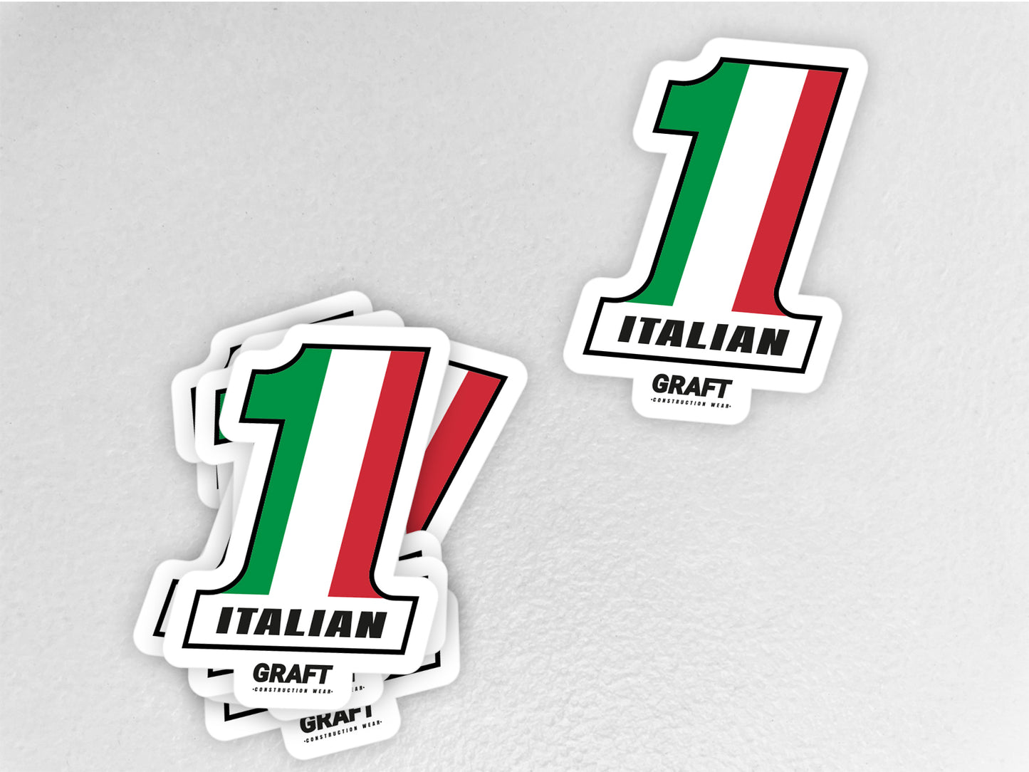 #1 Italian Hard Hat Sticker