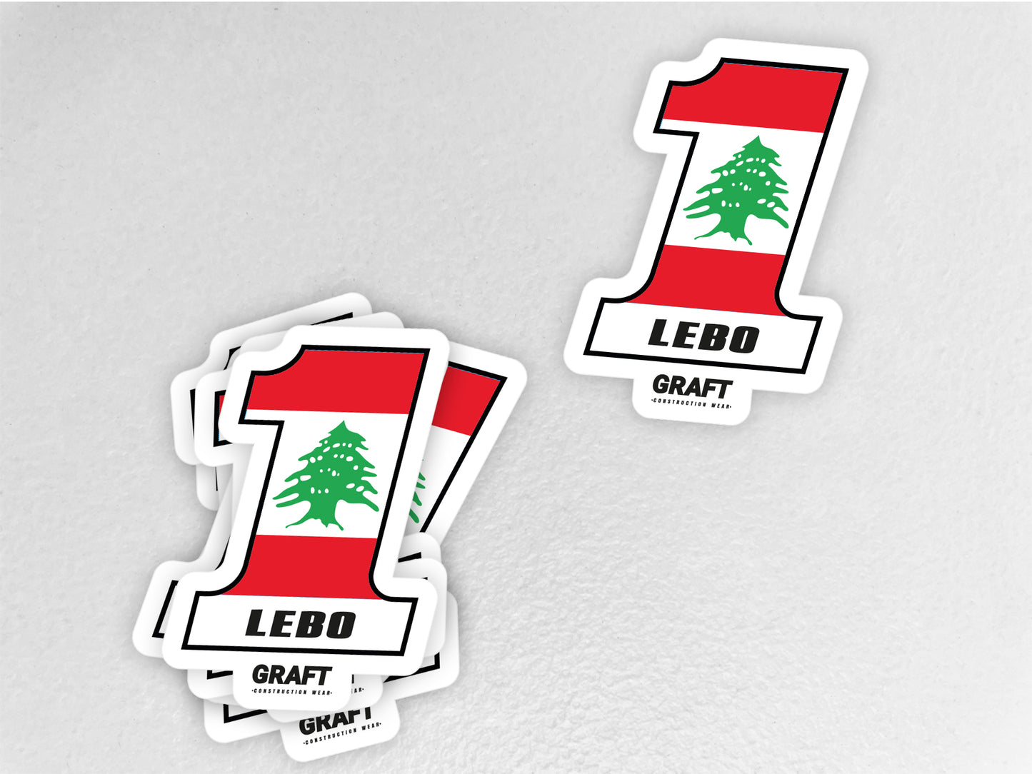 #1 Lebo Hard Hat Sticker