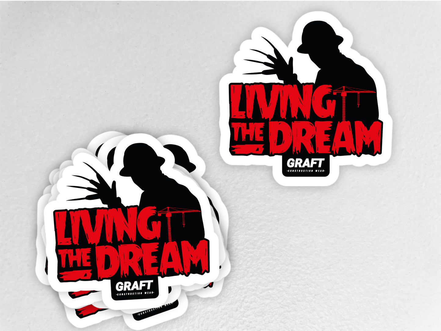 Living The Dream Hard Hat Sticker