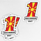#1 Macedonian Hard Hat Sticker