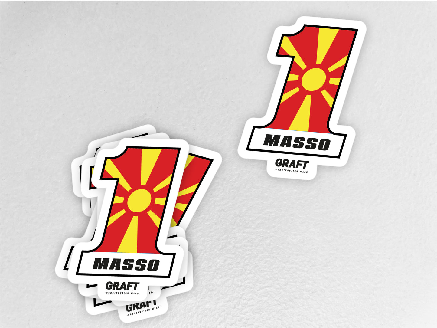 #1 Masso Hard Hat Sticker