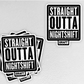 Straight OUTTA Nightshift Hard Hat Sticker