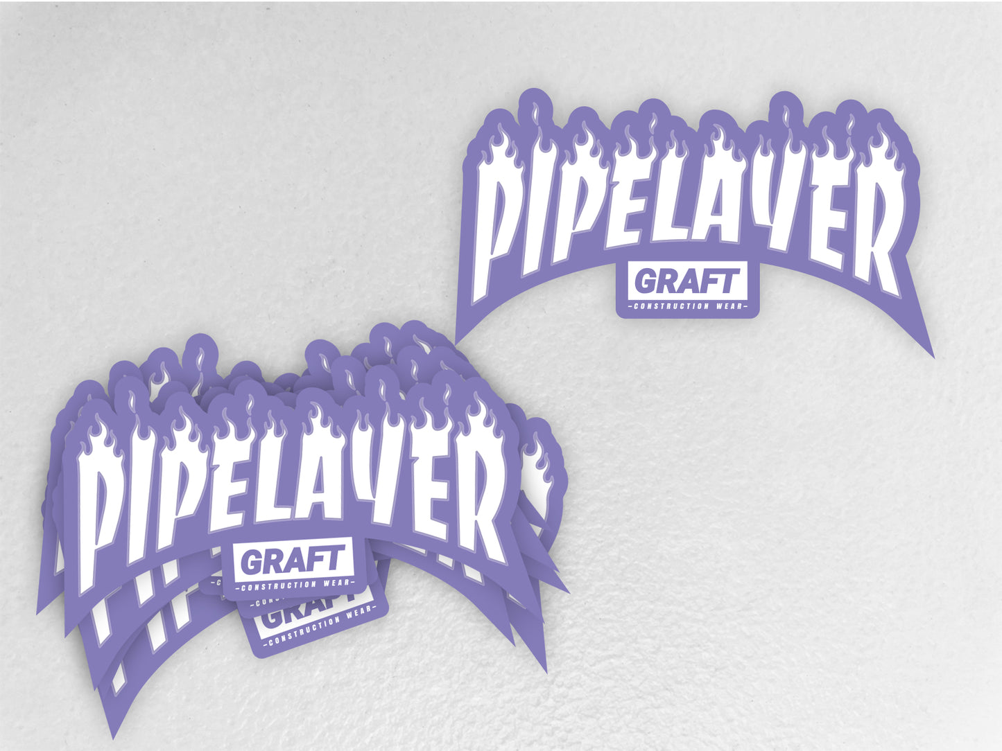 PIPELAYER - Flame Series Hard Hat Sticker