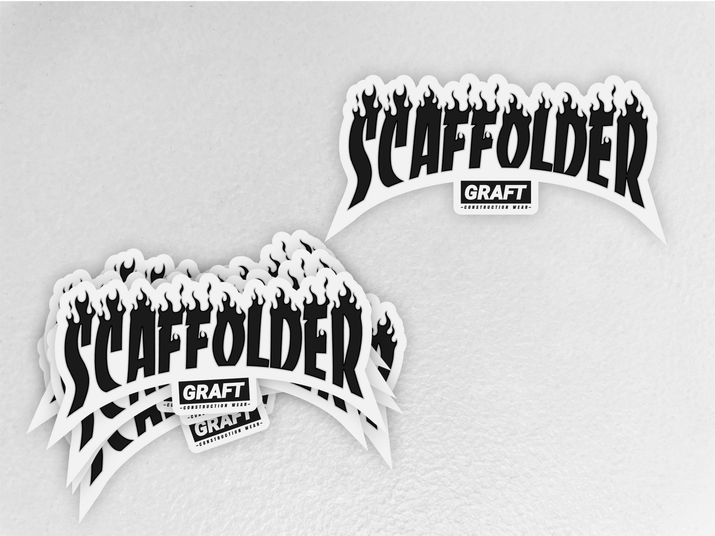 SCAFFOLDER - Flame Series Hard Hat Sticker