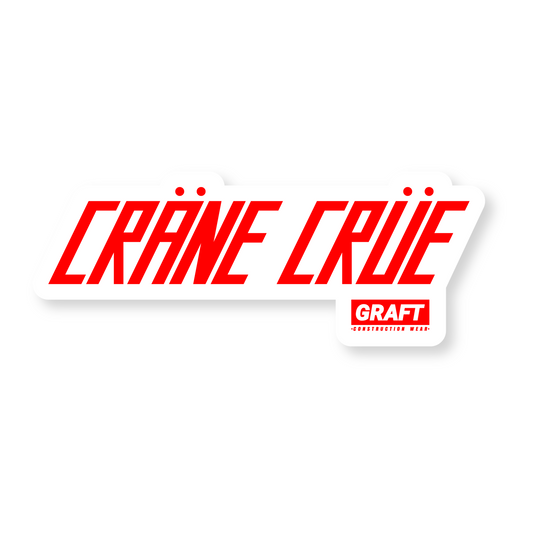 Crane Crue Hard Hat Sticker