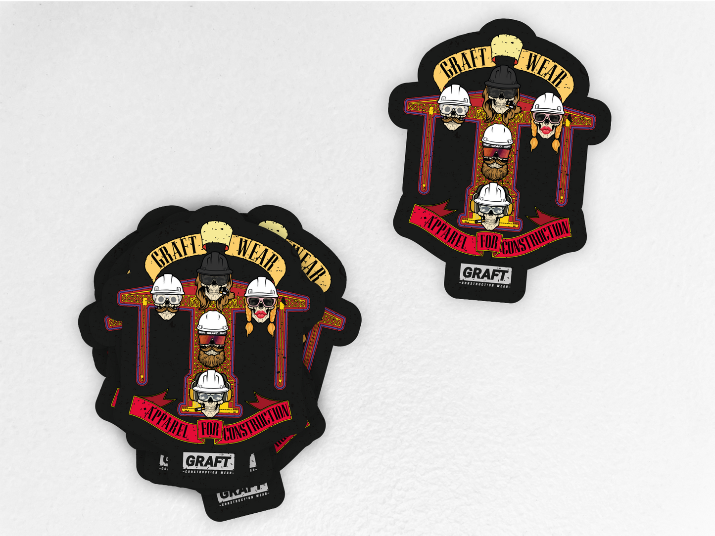 Apparel For Construction Hard Hat Sticker