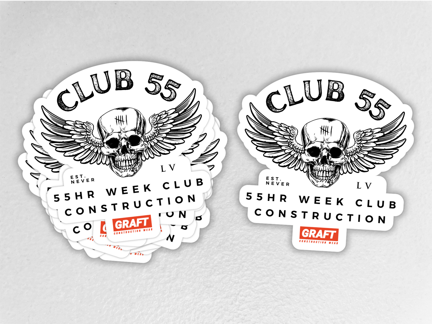 CLUB 55 HARD HAT STICKER