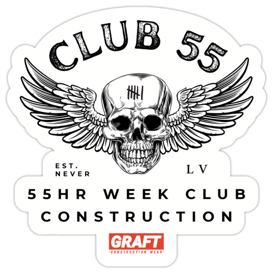 CLUB 55 HARD HAT STICKER