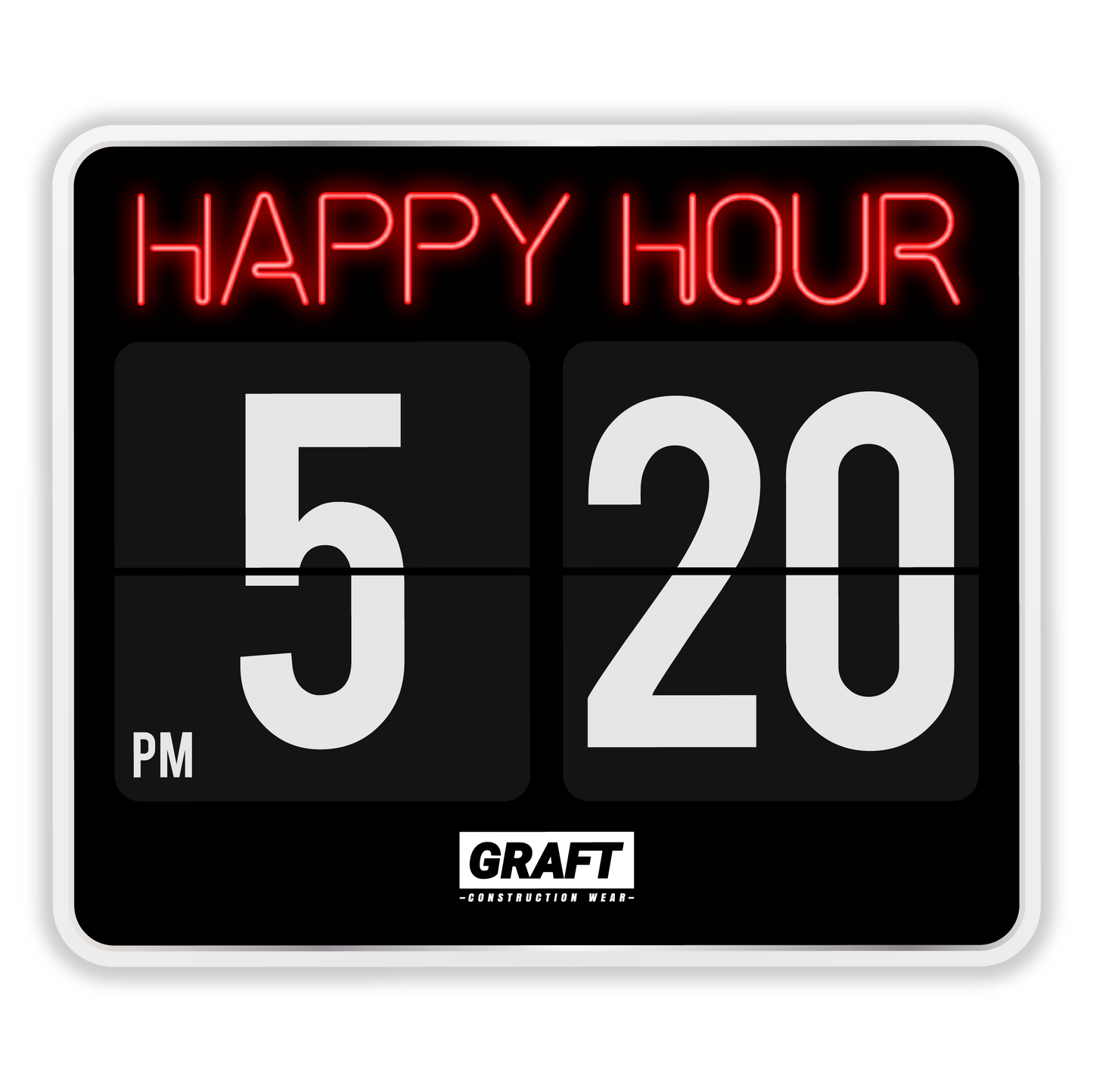 HAPPY HOUR HARD HAT STICKER