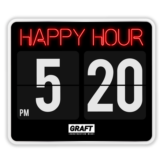 HAPPY HOUR HARD HAT STICKER