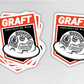 GRAFT CLUB LOGO HARD HAT STICKER