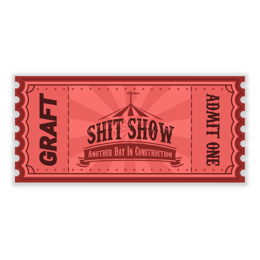 SHIT SHOW HARD HAT STICKER