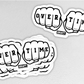 OVER TIME HARD HAT STICKER